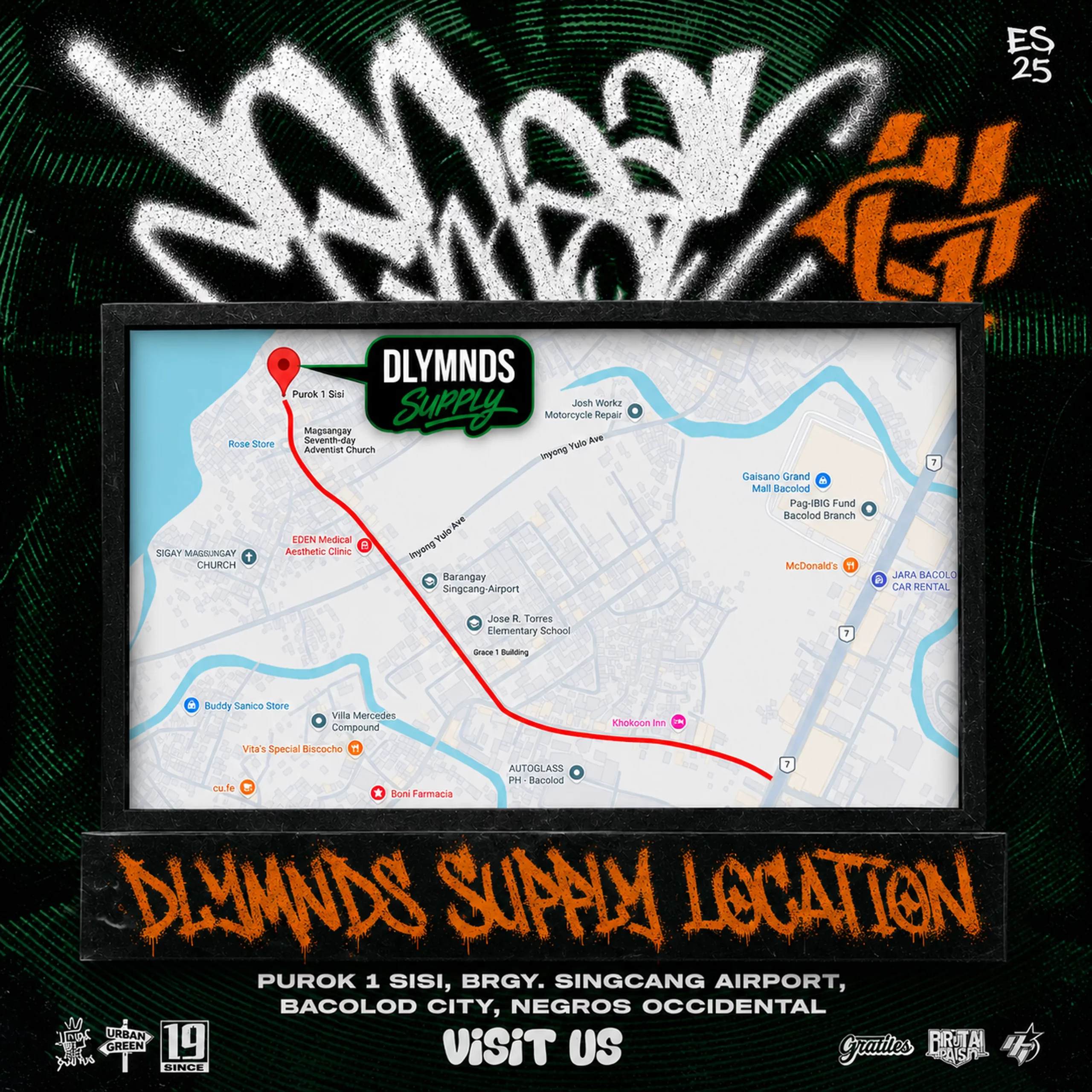 Map to Dlymnds Supply.