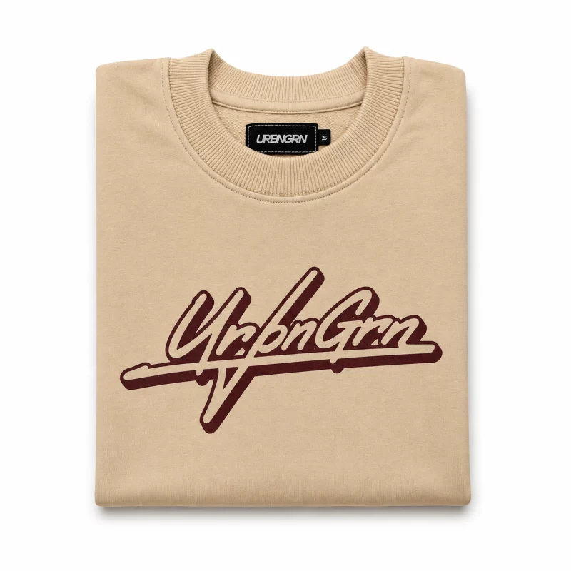 URBNGRN Beige Boxy Cropped-top Limited Edition Release
